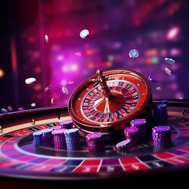 Exciting Live Casino Action at ggg casino with vibrant neon lights and players enjoying games